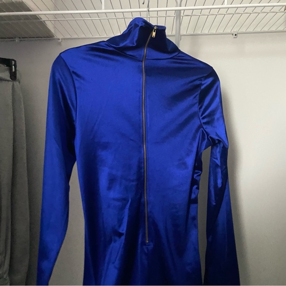 💜30% off sale💜 Fashion Nova | Blue satin mini dress - Picture 7 of 9